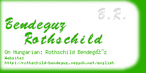bendeguz rothschild business card